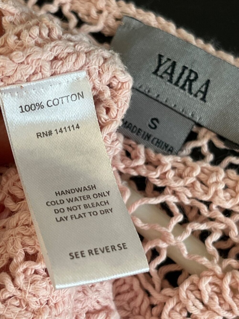 Yaira Crochet Vest Peach Pullover Cotton Top Cottagecore Dainty Fairy Womens S - Picture 2 of 5